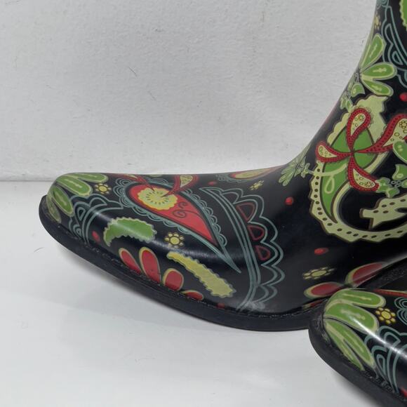 Nomad Yippy Paisley Psychedelic Western Wellies Rain Boot Women's 11 - Picture 11 of 16